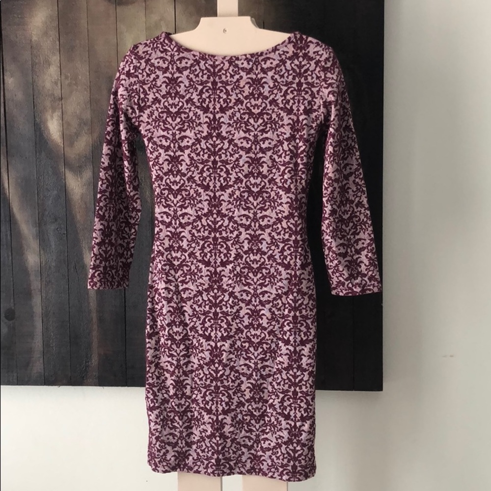 Cute Maroon & White Dress